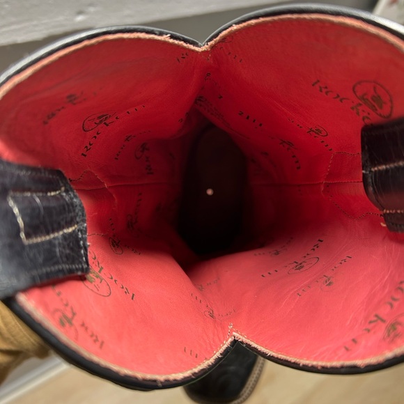 Black Embroidered Cowboy Boots - Picture 6 of 6